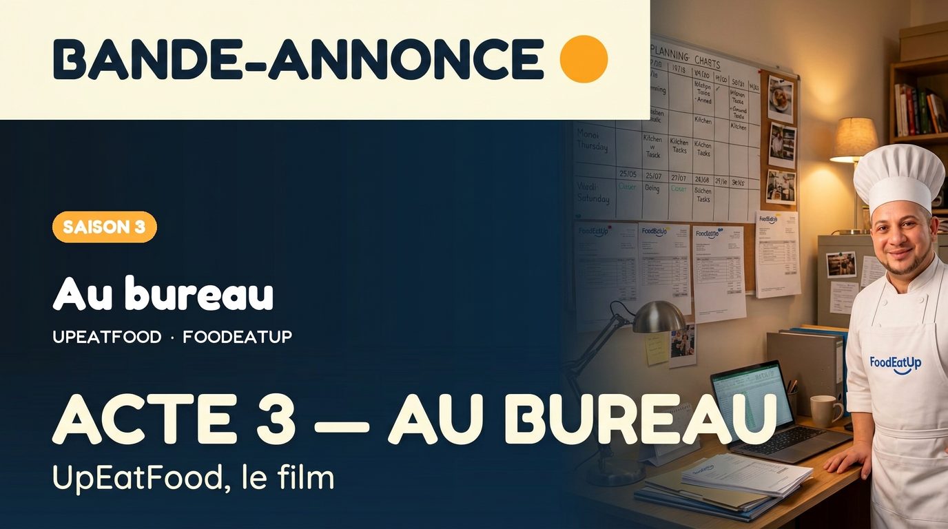 Affiche du teasing — UpEatFood · Saison 3 — Au bureau