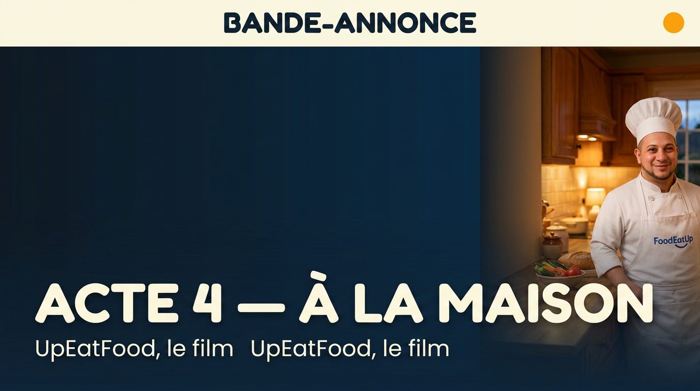 Affiche du teasing — UpEatFood · Saison 4 — À la maison