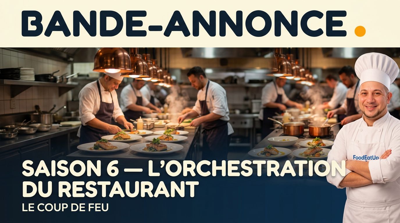 Affiche du teasing — Le Coup de Feu · Saison 6 — L'orchestration du restaurant