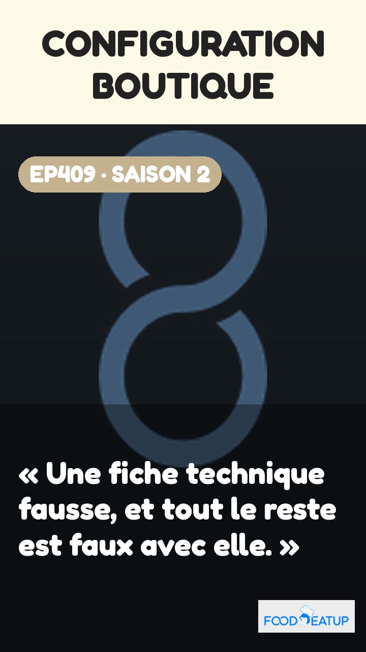 Vignette de l'épisode 409 — Configuration boutique — le socle de la boucle gestion